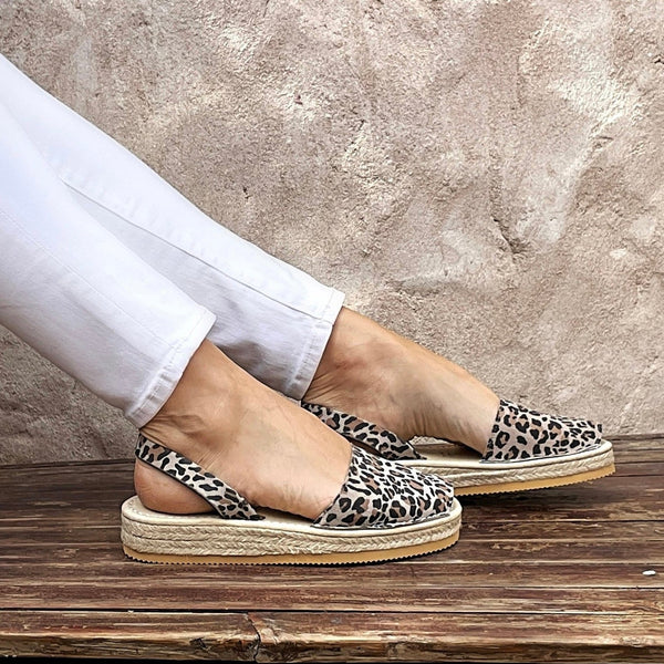 Micro Espadrille Wedge in Dark Leopard Shoeq