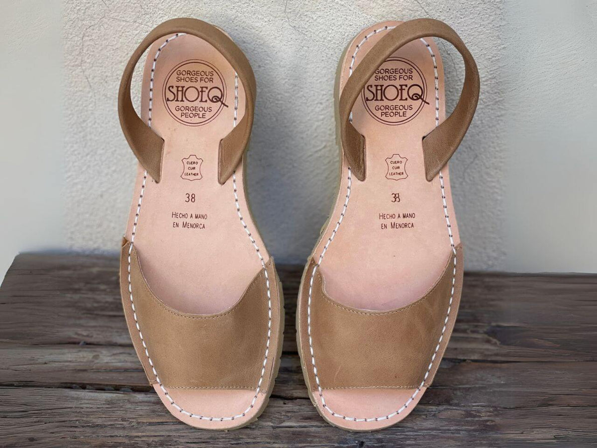 Classic Espadrille Wedge in Sandstone