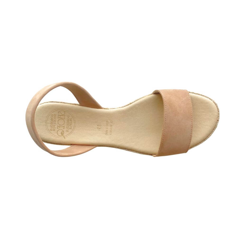 Handcrafted Lexie Espadrille in Caramel | Wedge Shoes | Shoeq