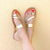 Athena Flat Slide in Rose Gold - Shoeq