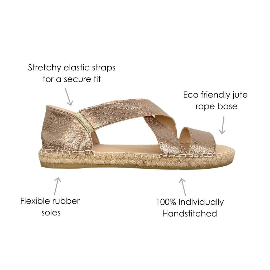 Beach Espadrille in Bronze - Shoeq