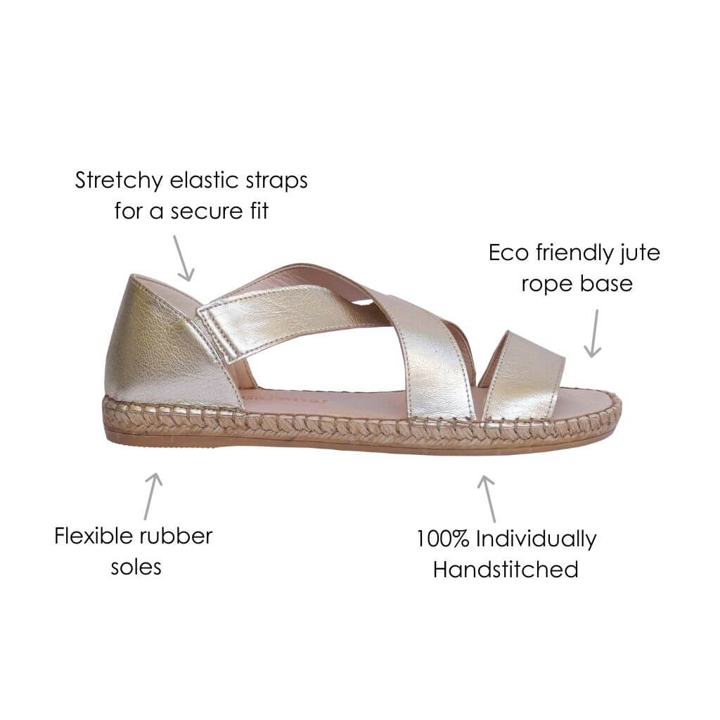 Beach Espadrille in Champagne - Shoeq