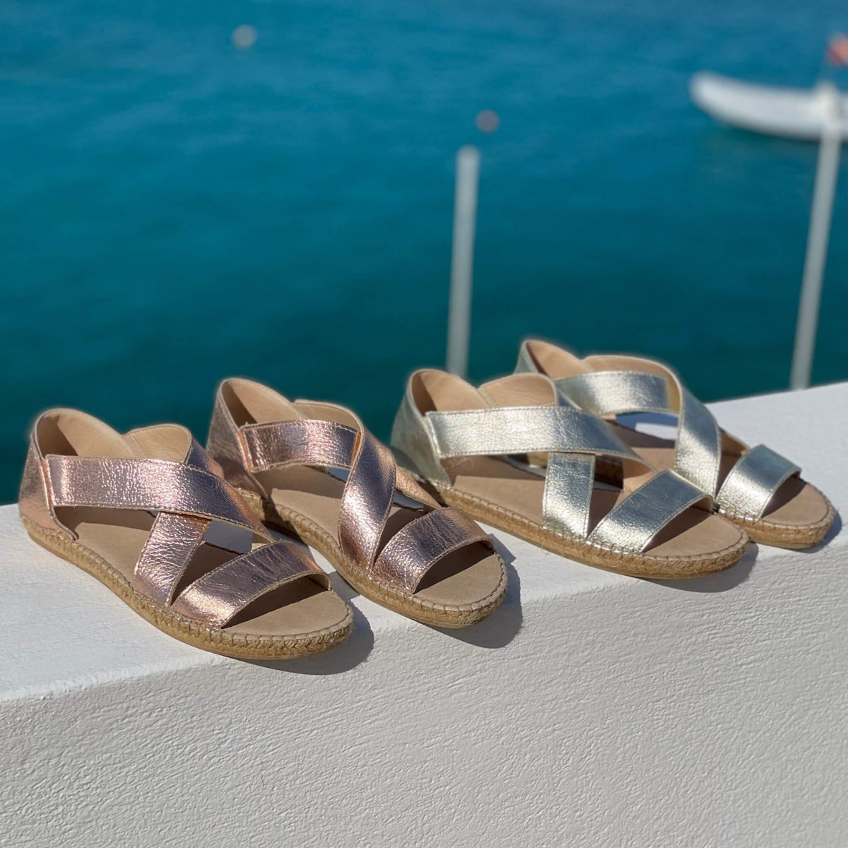 Beach Espadrille in Rose Gold