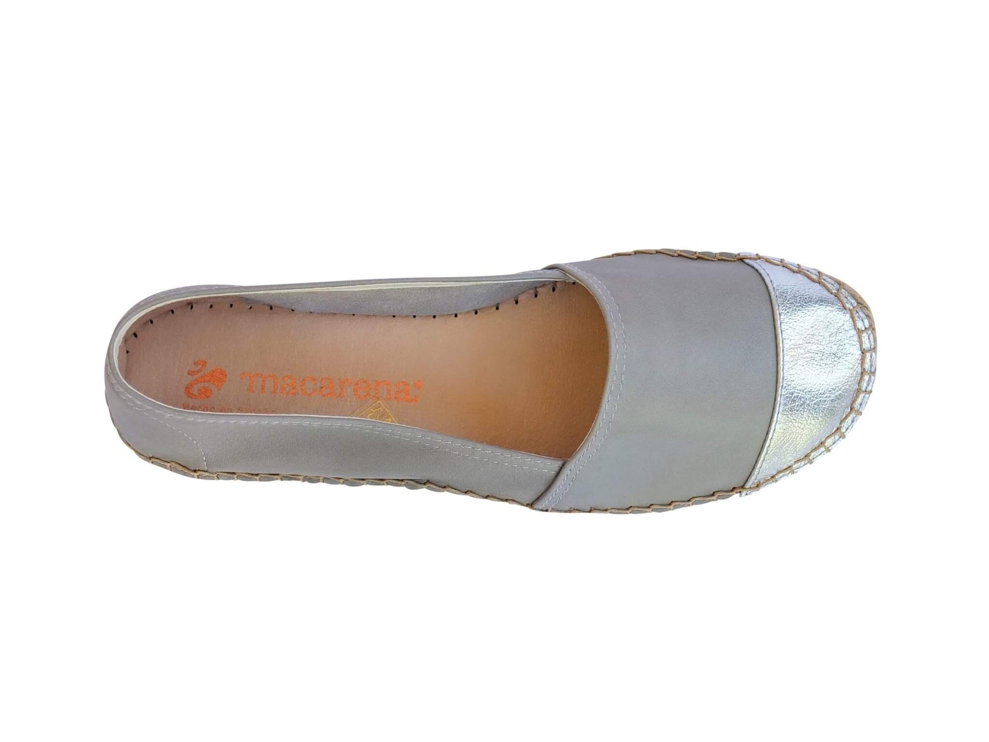 Classic Espadrille in Grey Metallic - Shoeq