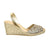 Classic Espadrille Wedge ('23 Edit) in Champagne Glitter - Shoeq