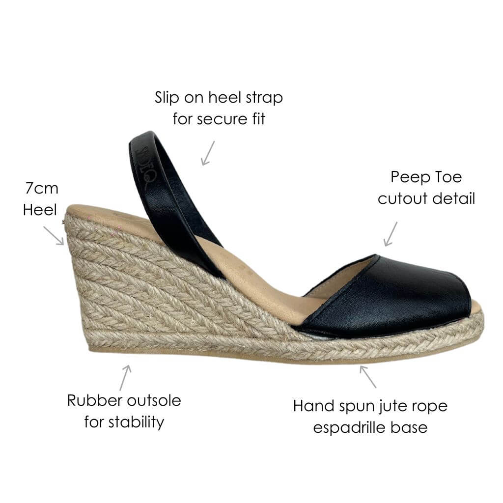 Classic Espadrille Wedge ('23 Edit) in Charcoal - Shoeq