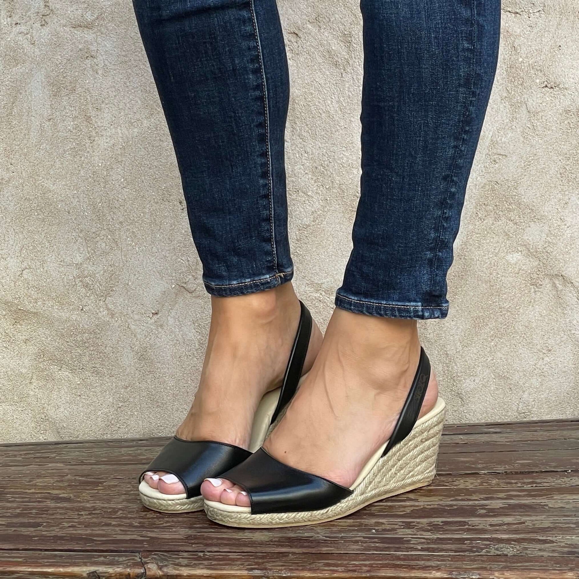 Classic Espadrille Wedge ('23 Edit) in Charcoal - Shoeq