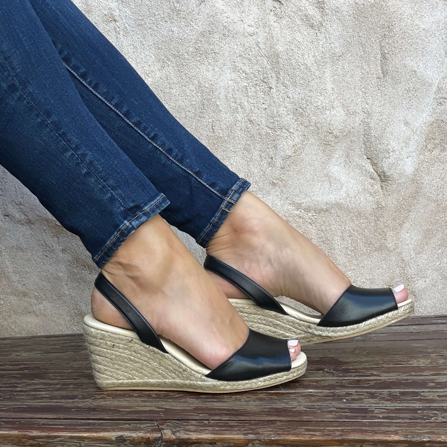 Classic Espadrille Wedge ('23 Edit) in Charcoal - Shoeq