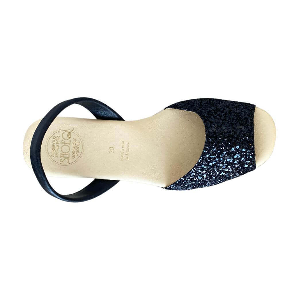 Classic Espadrille Wedge (&#39;23 Edit) in Midnight Glitter - Shoeq