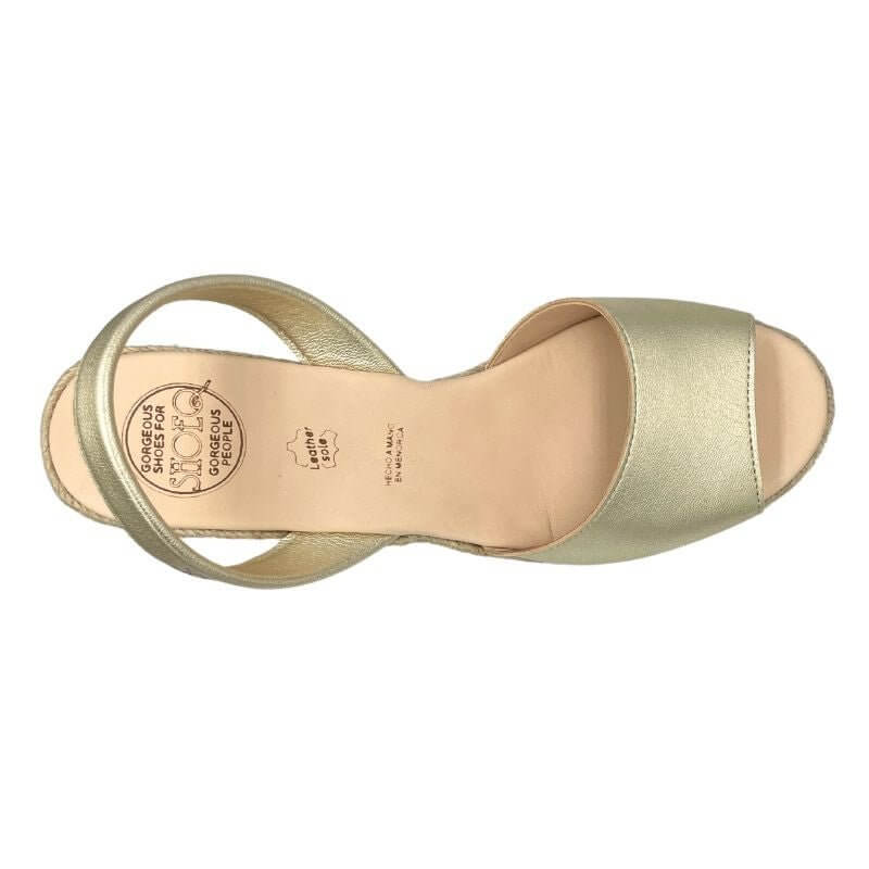 Classic Espadrille Wedge (&#39;24 Edit) in Champagne Metallic - Shoeq