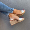 Classic Espadrille Wedge ('24 Edit) in Champagne Metallic - Shoeq