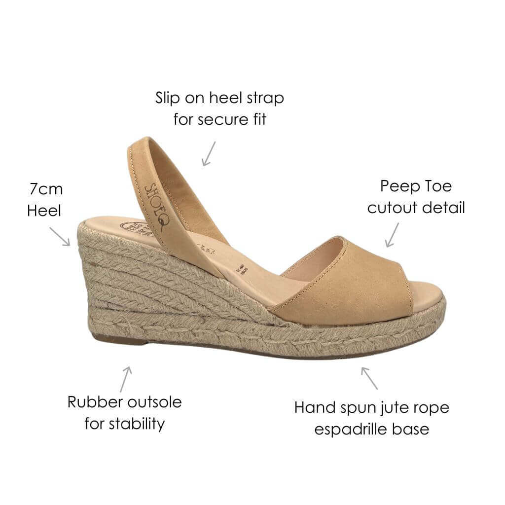 Classic Espadrille Wedge ('24 Edit) in Honey - Shoeq