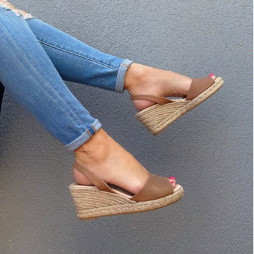 Classic Espadrille Wedge ('24 Edit) in Mocha - Shoeq