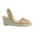 Classic Espadrille Wedge in Caramel Leather - 2024 edit - Shoeq