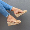 Classic Espadrille Wedge in Caramel Leather - 2024 edit - Shoeq