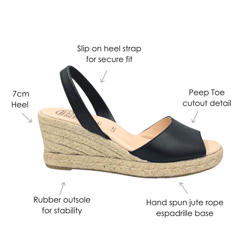 Classic Espadrille Wedge in Charcoal - 2024 edit - Shoeq