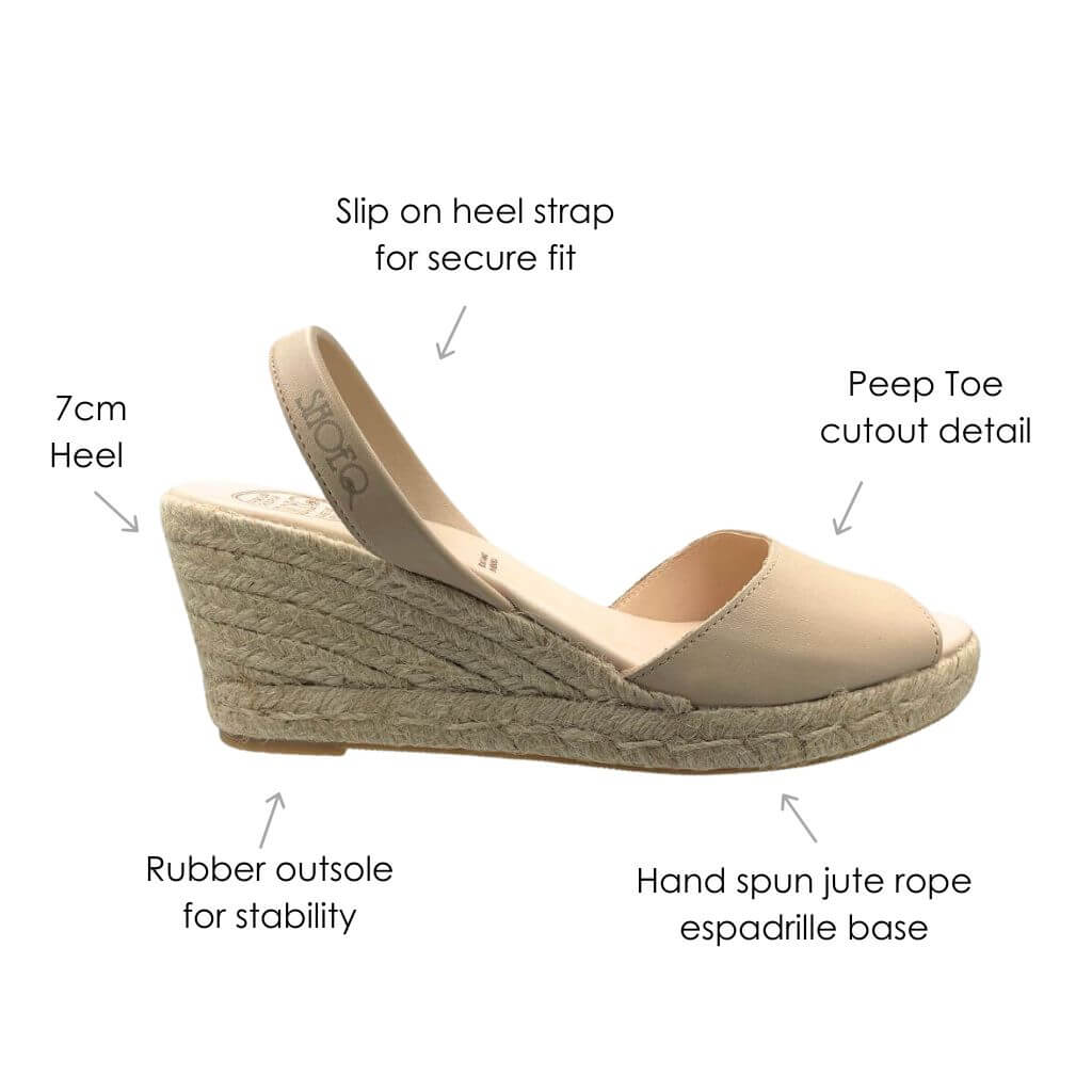 Classic Espadrille Wedge in Latte - 2024 Edit - Shoeq