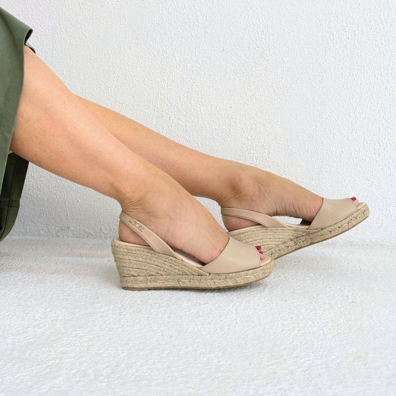 Classic Espadrille Wedge in Latte - 2024 Edit - Shoeq