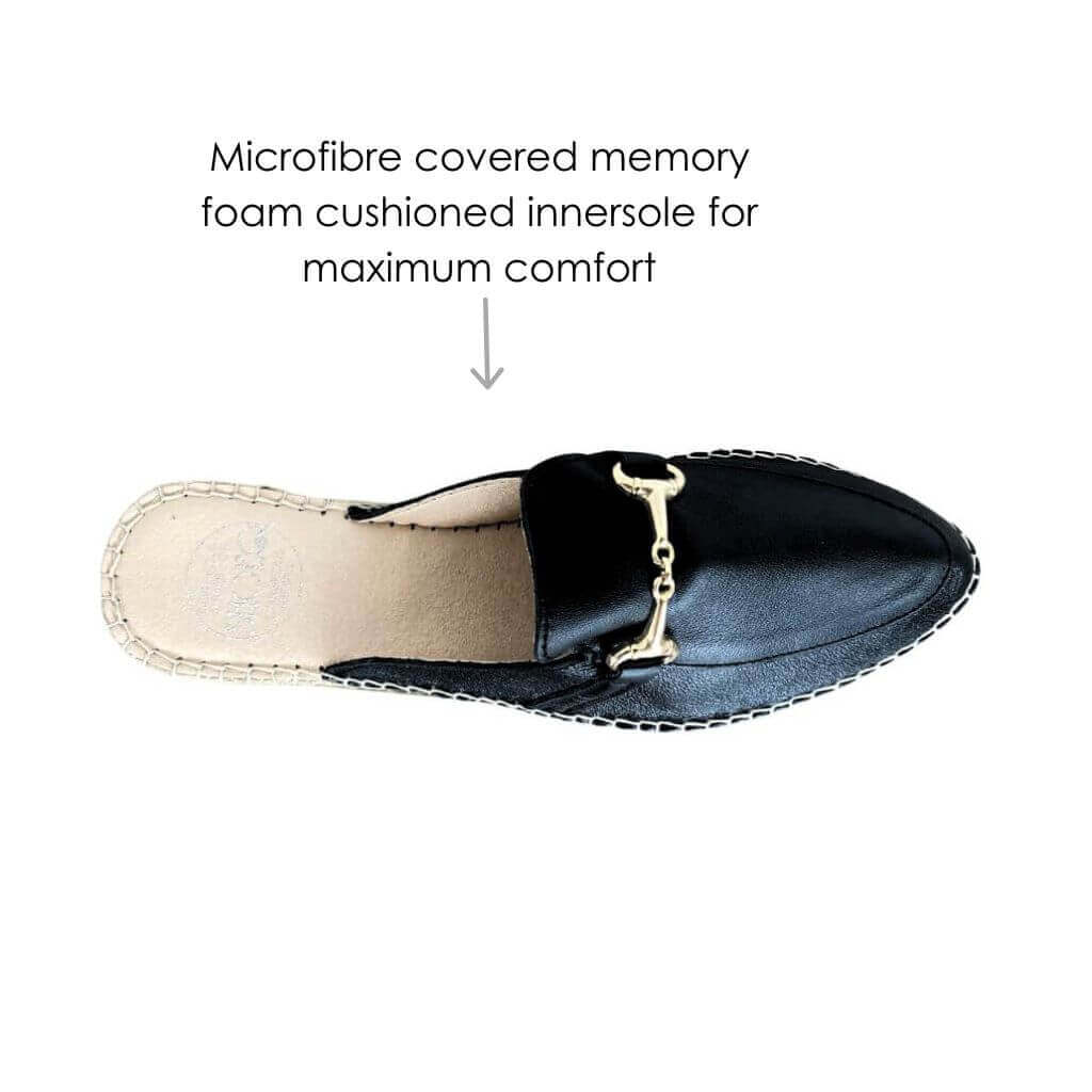 Espadrille Mule in Midnight - Shoeq