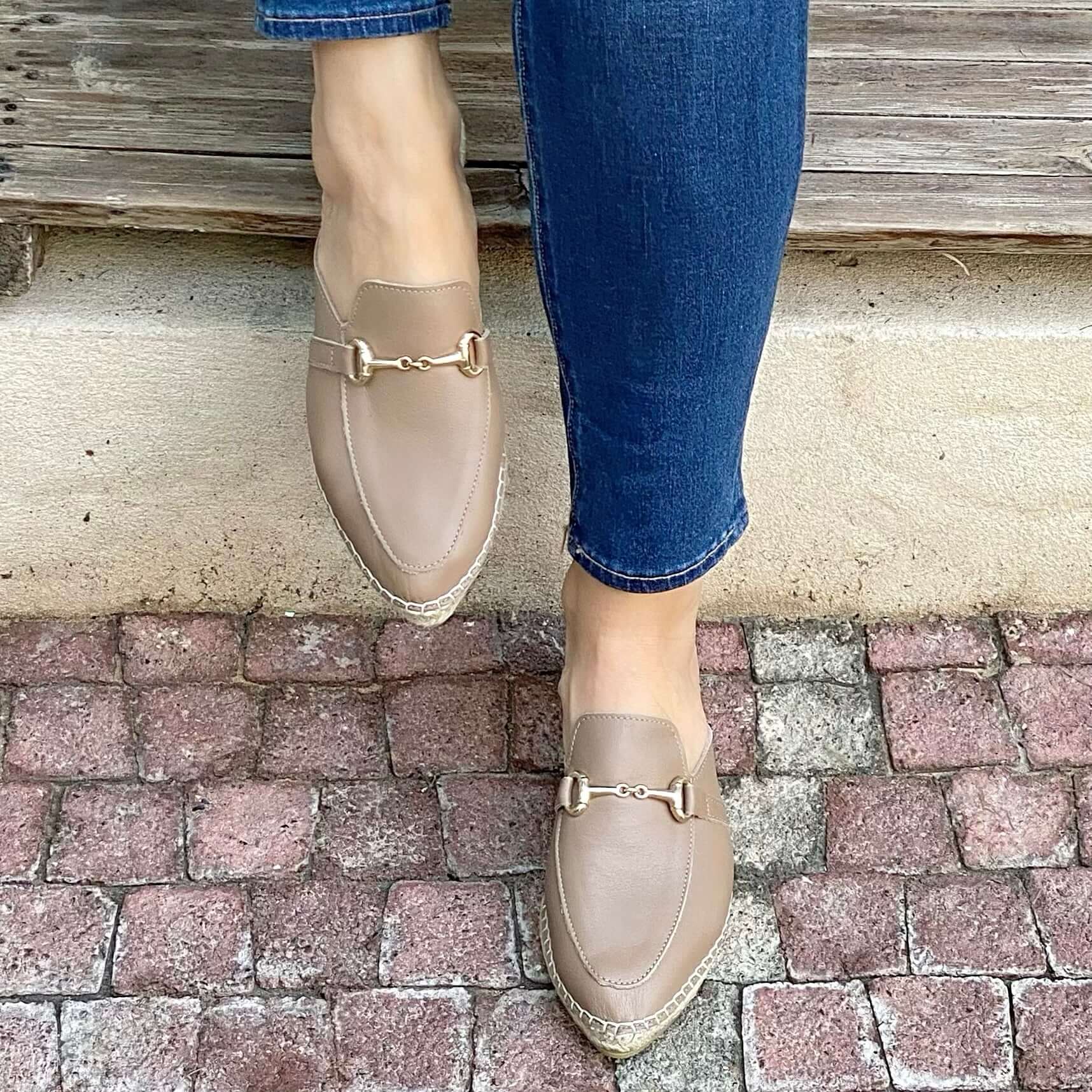 Espadrille Mule in Mocha - Shoeq