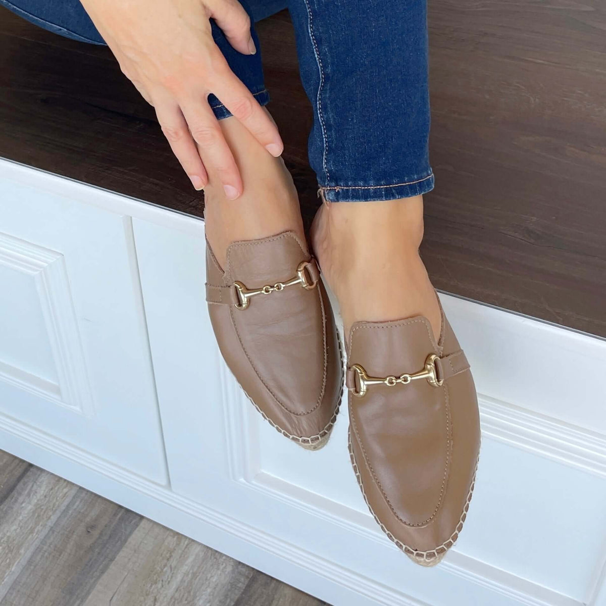 Espadrille Mule in Mocha - Shoeq