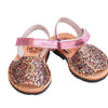 Girls Rainbow Pink Glitter Ankle Strap Avarca - Shoeq