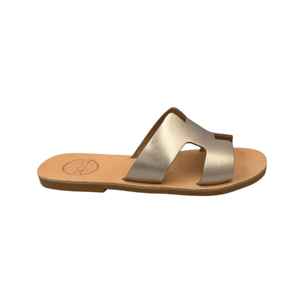 Hania Slide in Bronze - Shoeq