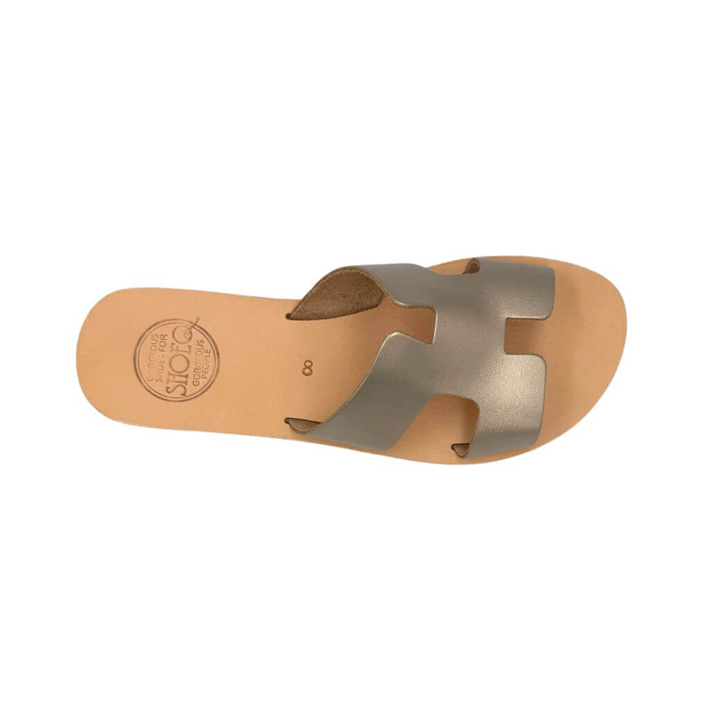 Hania Slide in Bronze - Shoeq