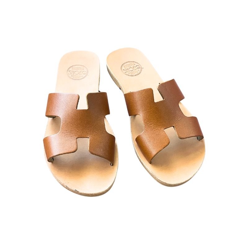 Hania Slide in Chocolate - Shoeq