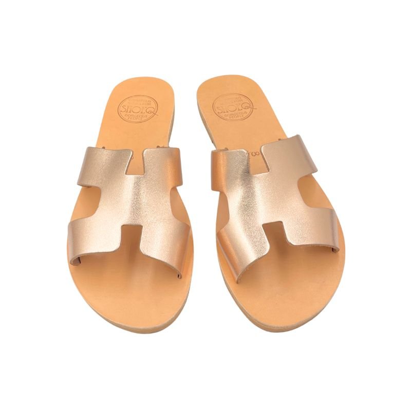 Hania Slide in Rose Gold - Shoeq