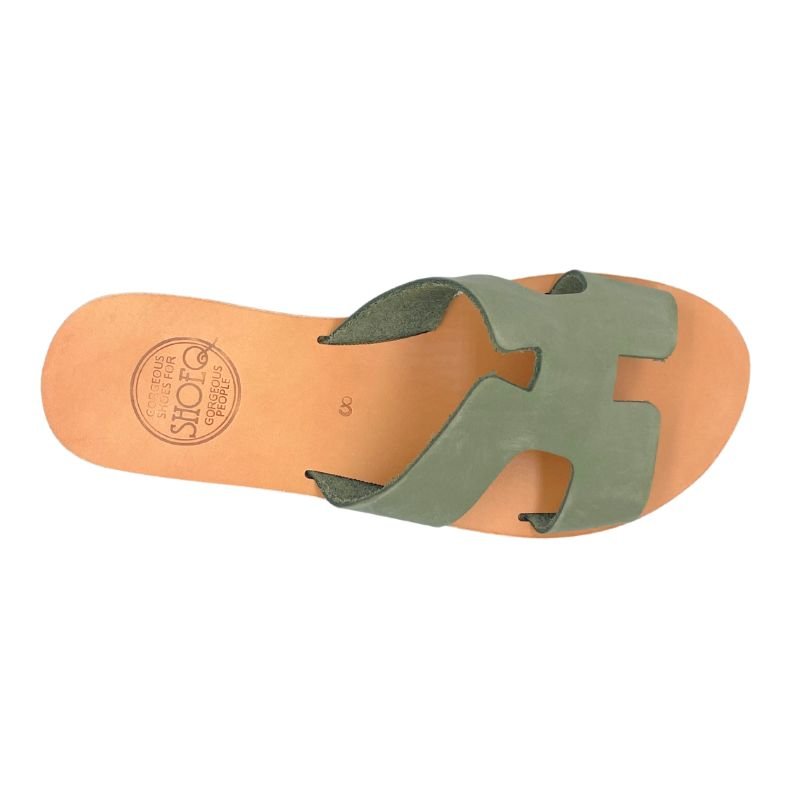 Hania Slide in Sage - Shoeq