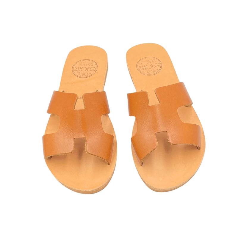 Hania Slide in Tan - Shoeq