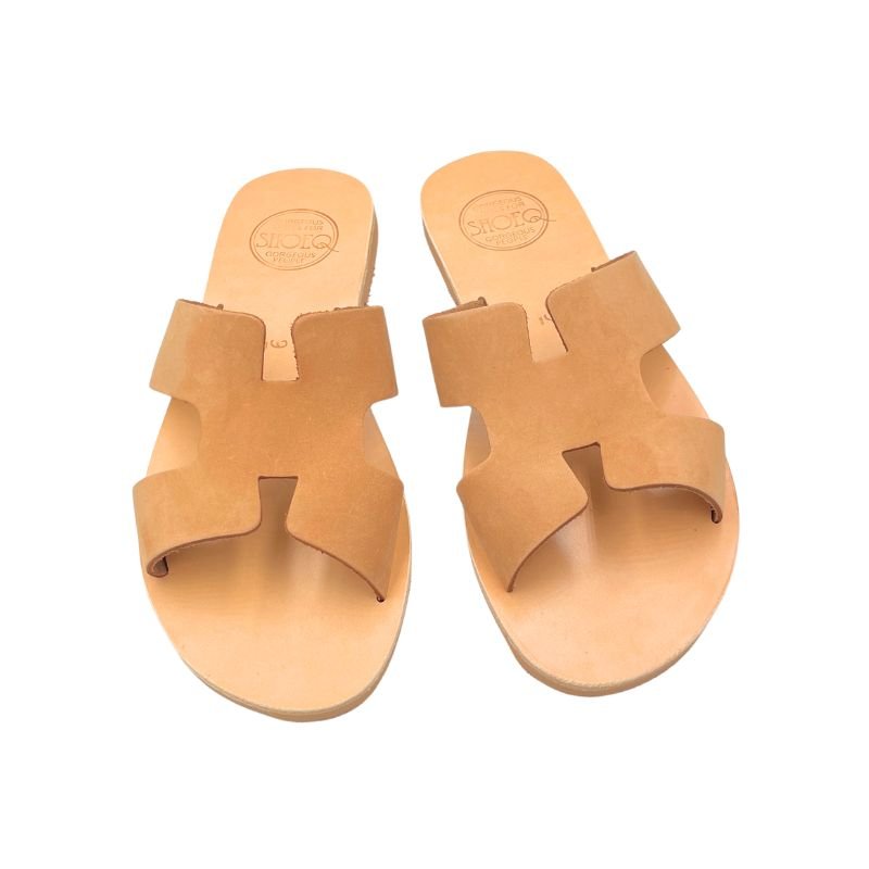 Hania Slide in Toffee - Shoeq