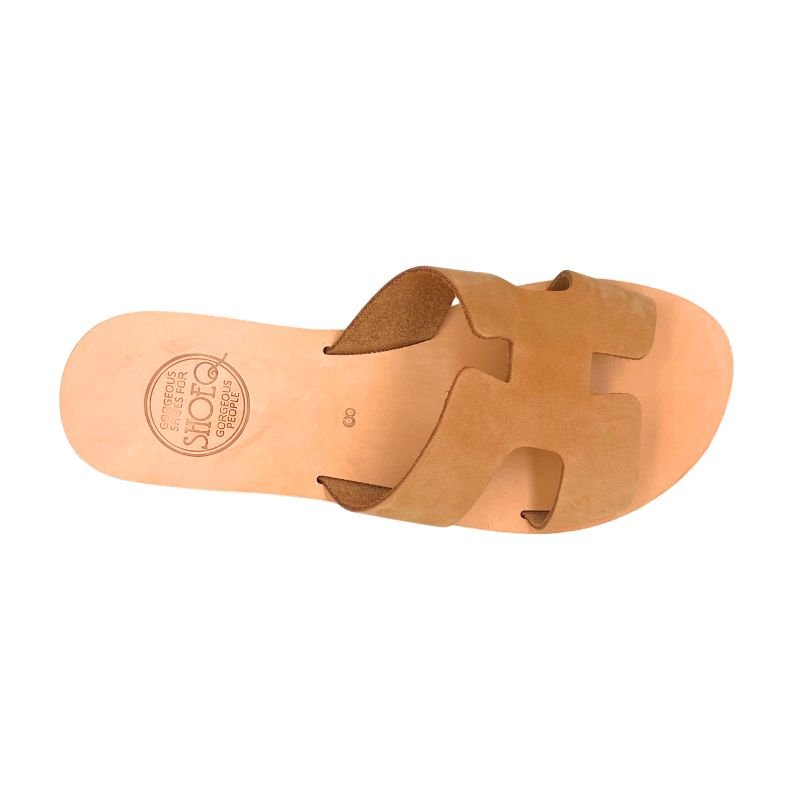 Hania Slide in Toffee - Shoeq