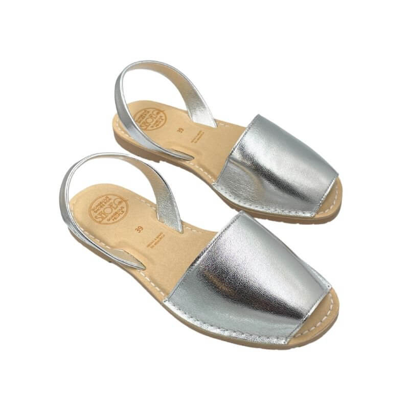 Luxe Premium Avarca in Platinum (Vegan) - Shoeq