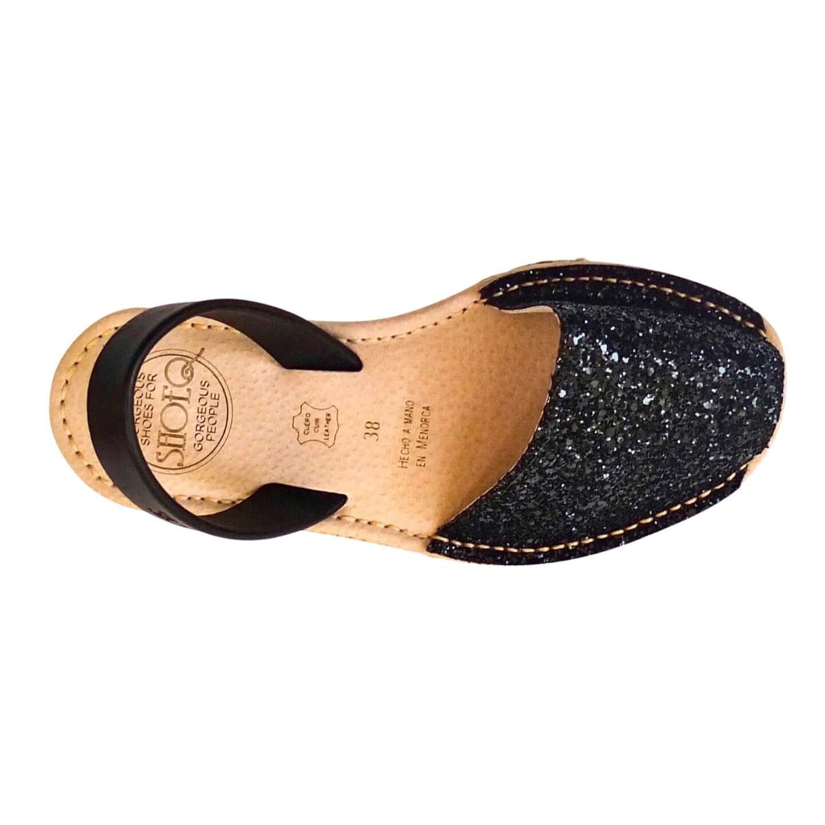 Micro Espadrille Wedge in Midnight Glitter - Shoeq