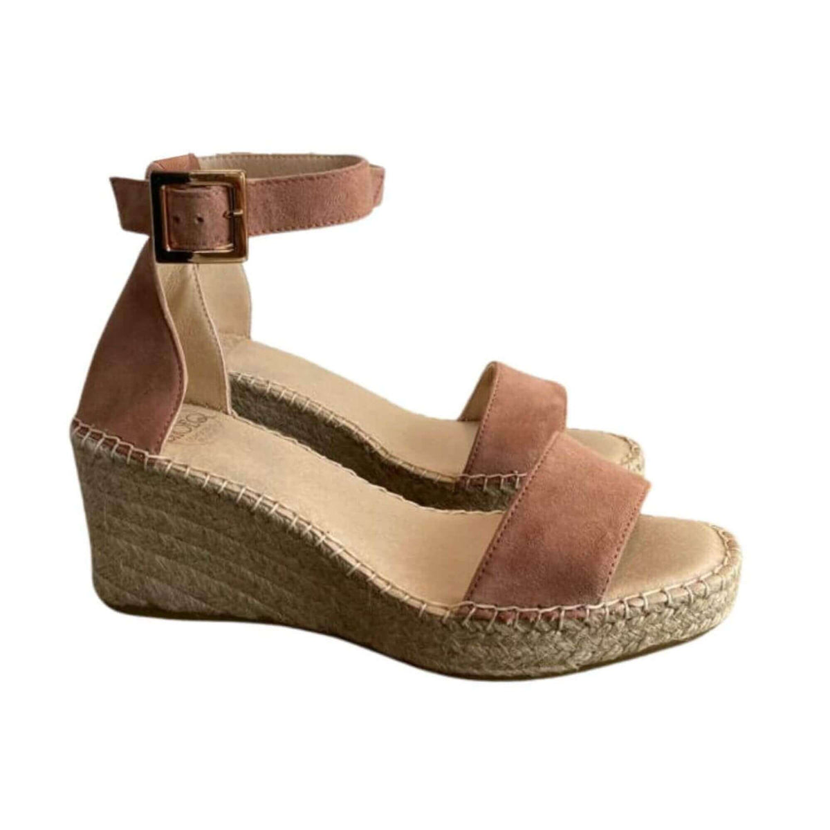 Olivia Espadrille Wedge in Blush