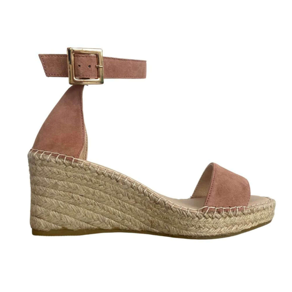 Olivia Espadrille Wedge in Blush