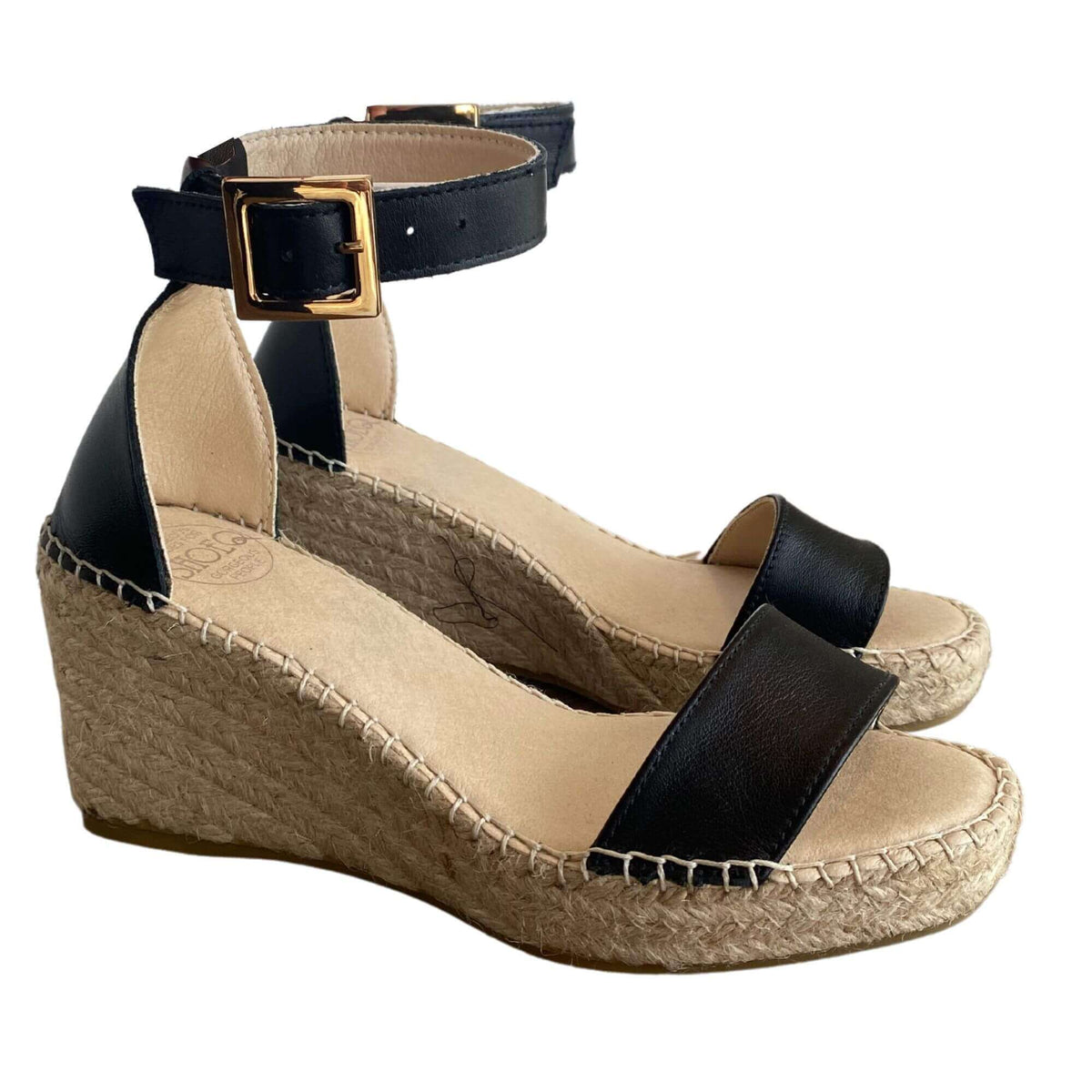 Olivia Espadrille Wedge in Midnight