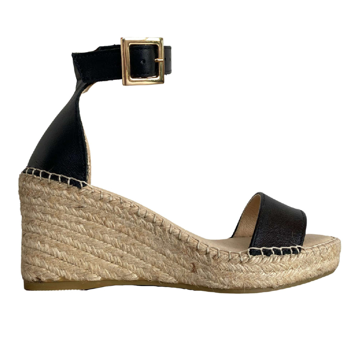 Olivia Espadrille Wedge in Midnight