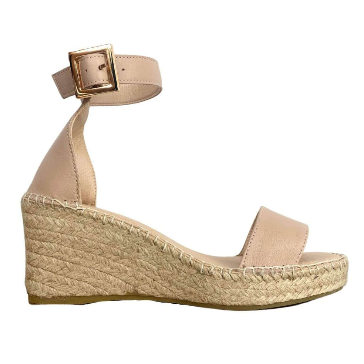 Olivia Espadrille Wedge in Sand