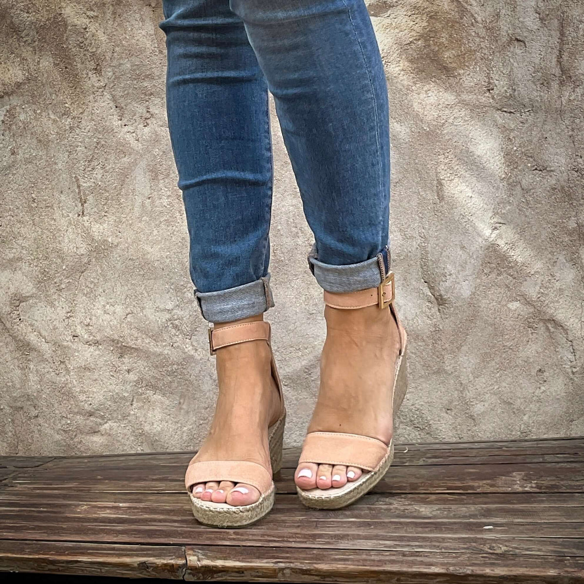 Olivia Espadrille Wedge in Sunkissed