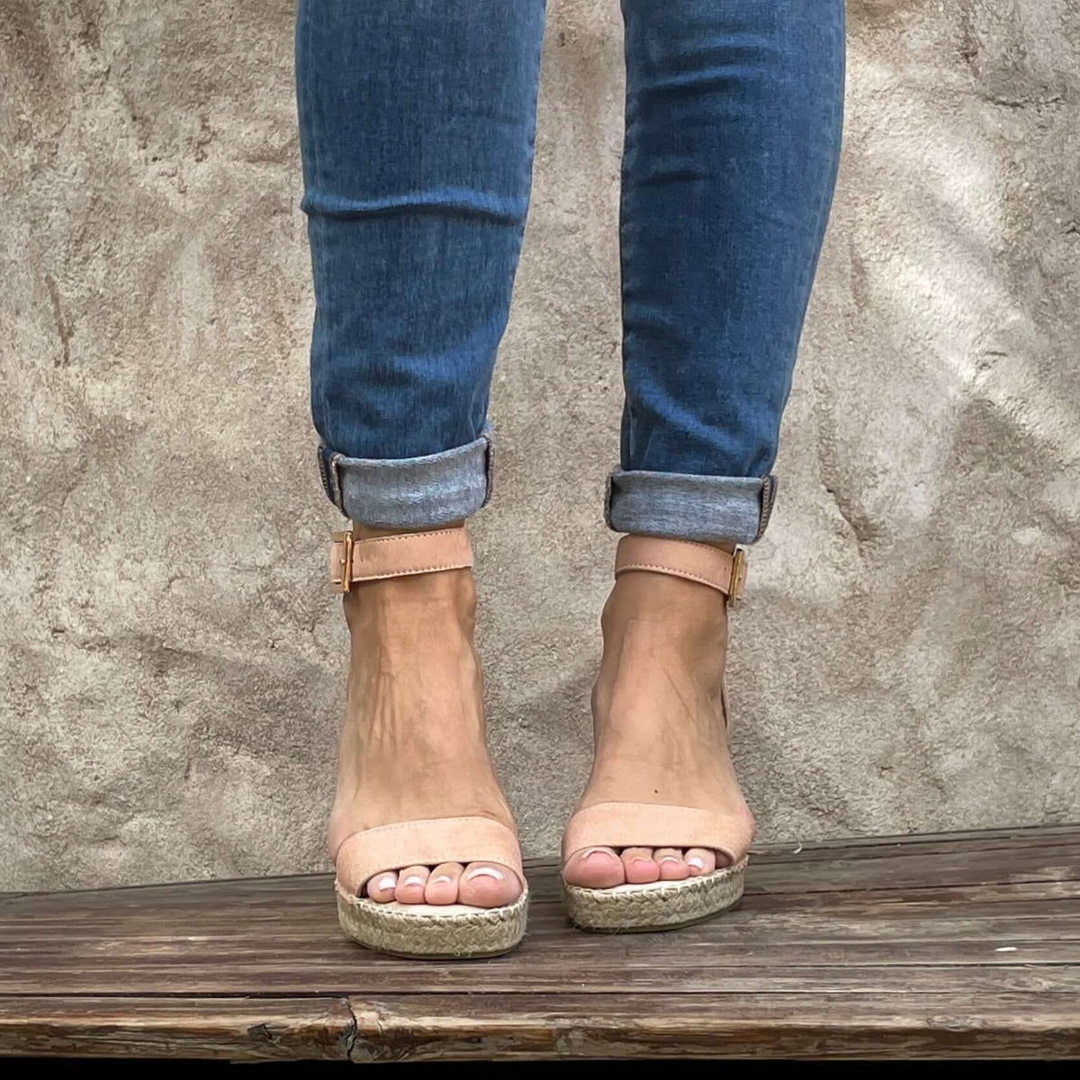 Olivia Espadrille Wedge in Sunkissed