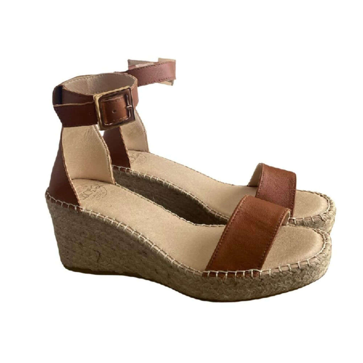 Olivia Espadrille Wedge in Tan