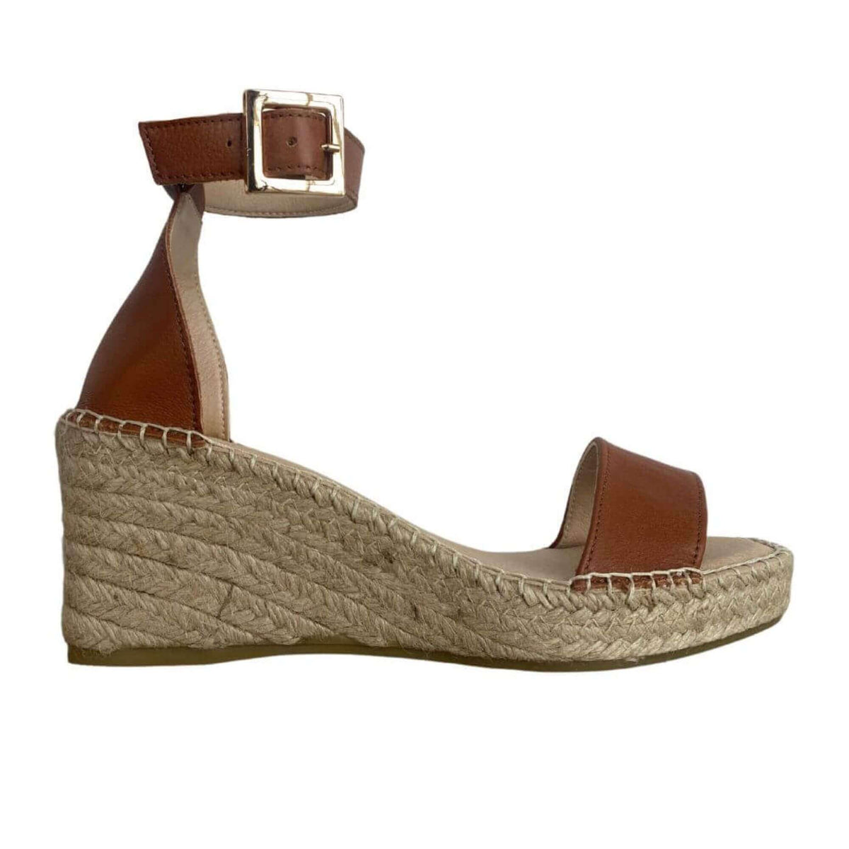 Olivia Espadrille Wedge in Tan