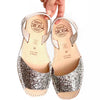 Peekaboo Avarca in Silver Glitter - Shoeq