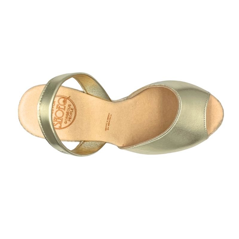 Roxy Espadrille Wedge in Gold (VEGAN) - Shoeq