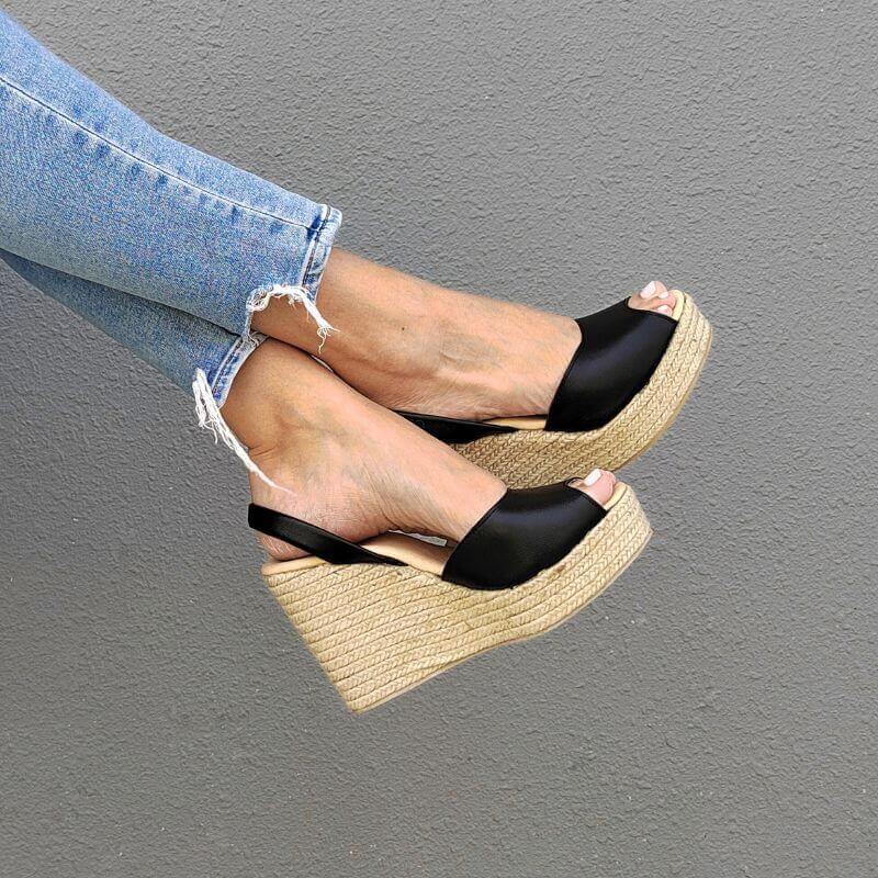 Roxy Wedge (&#39;23 Edit) in Charcoal - Shoeq