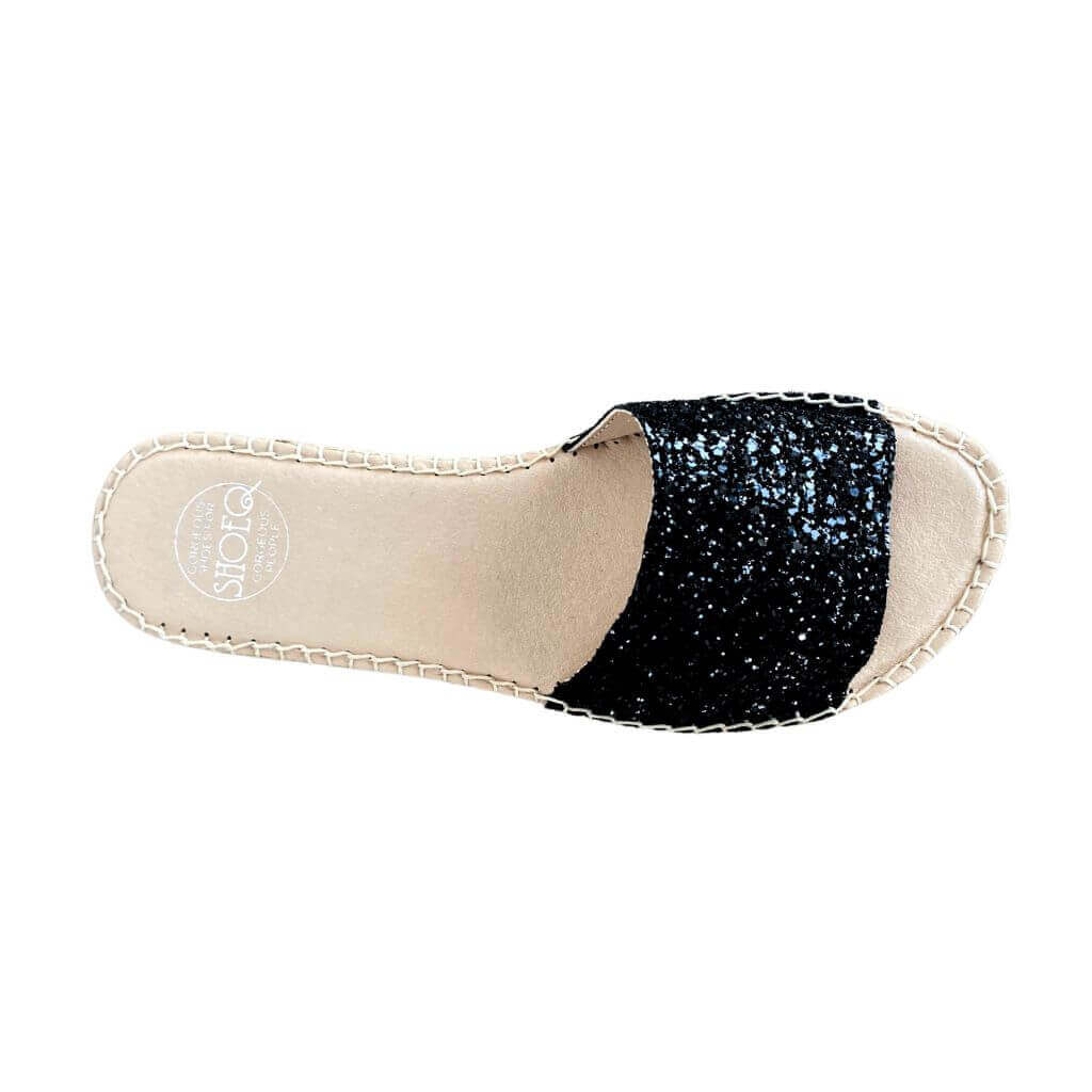 Summer Espadrille in Midnight Glitter