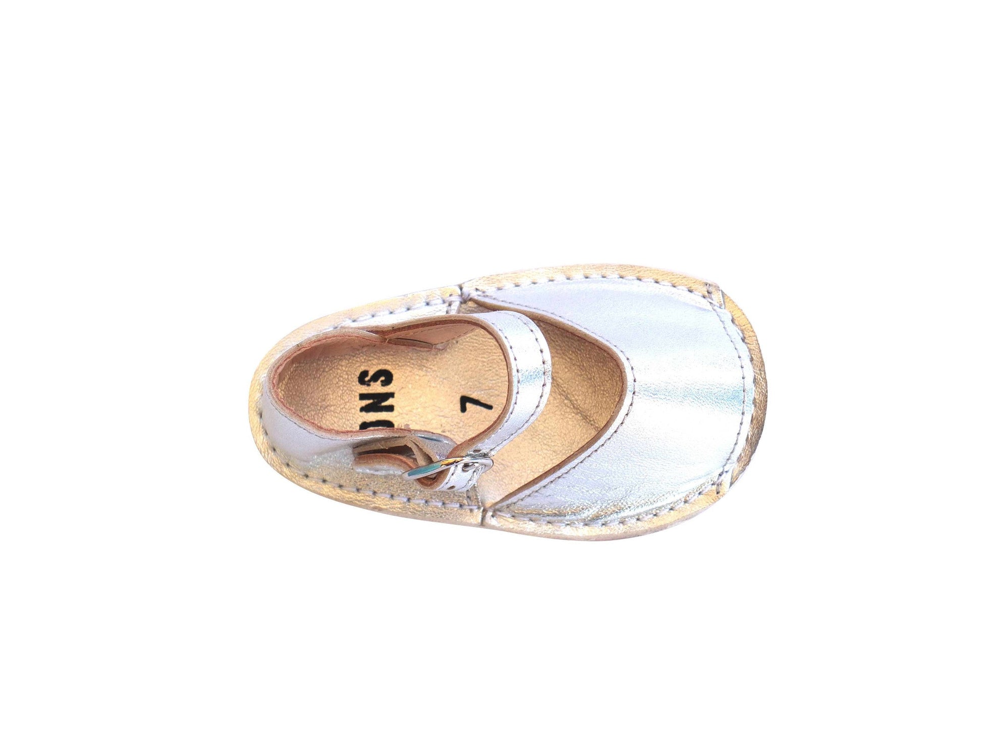 Baby Metallic Silver Leather - Shoeq